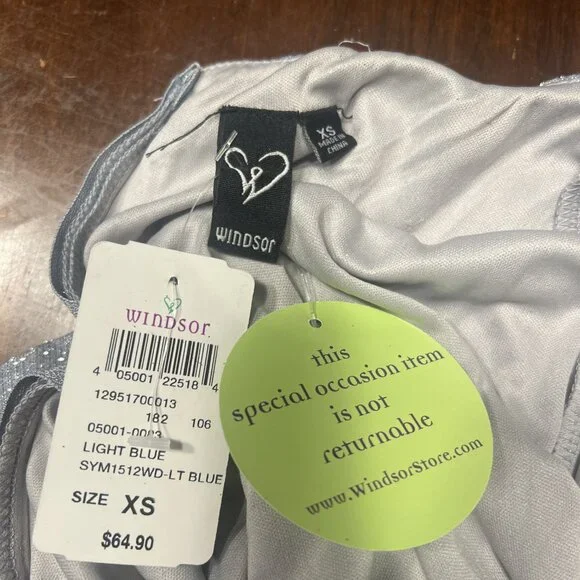 Homecoming | Windsor Light Blue Glitter Fit & Flare Dress XS | NWT - Picture 2 of 8